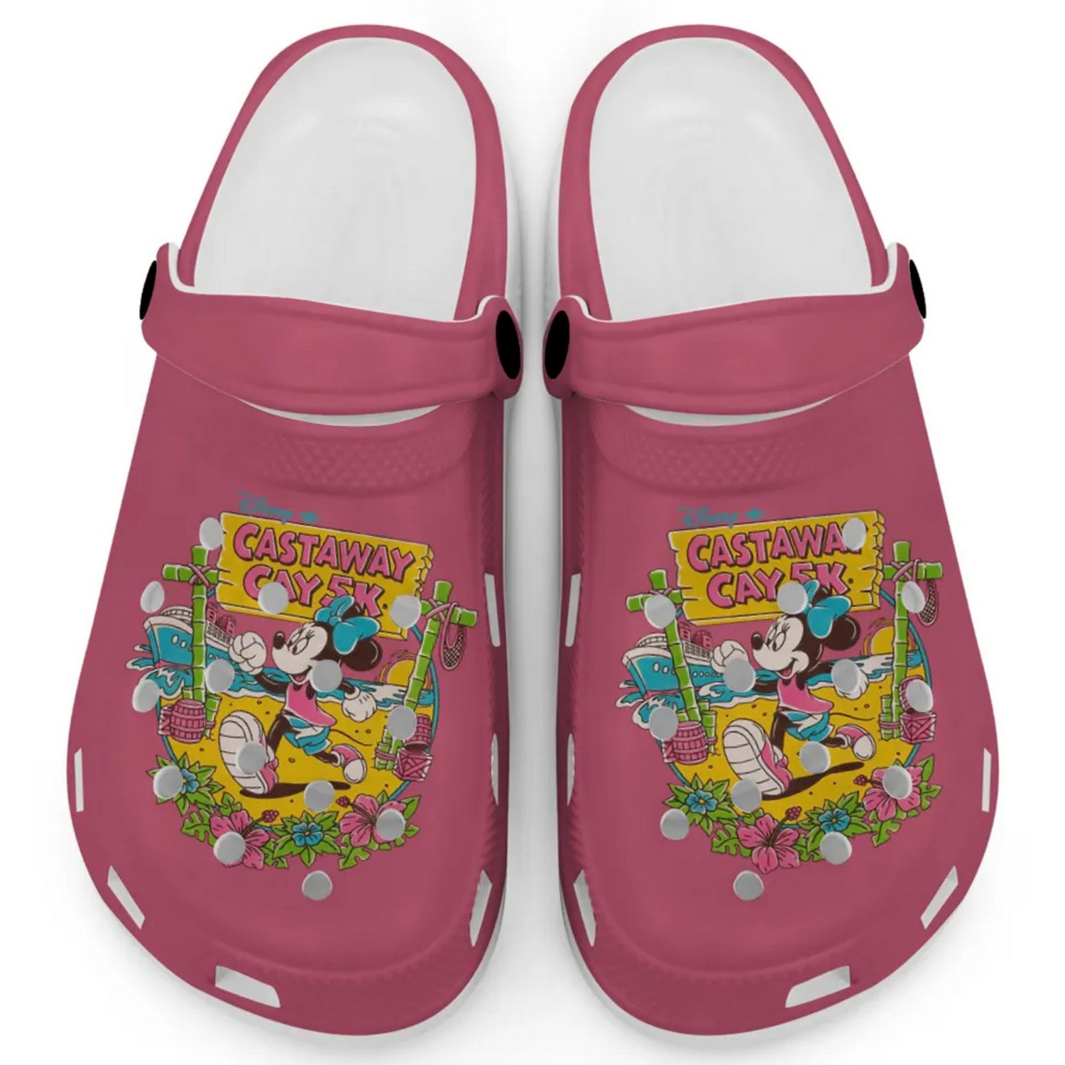 Happy Minnie Mouse Cattawat Cartoon Crocs Crocband Clogs Shoes Comfortable For Men Women and Kids