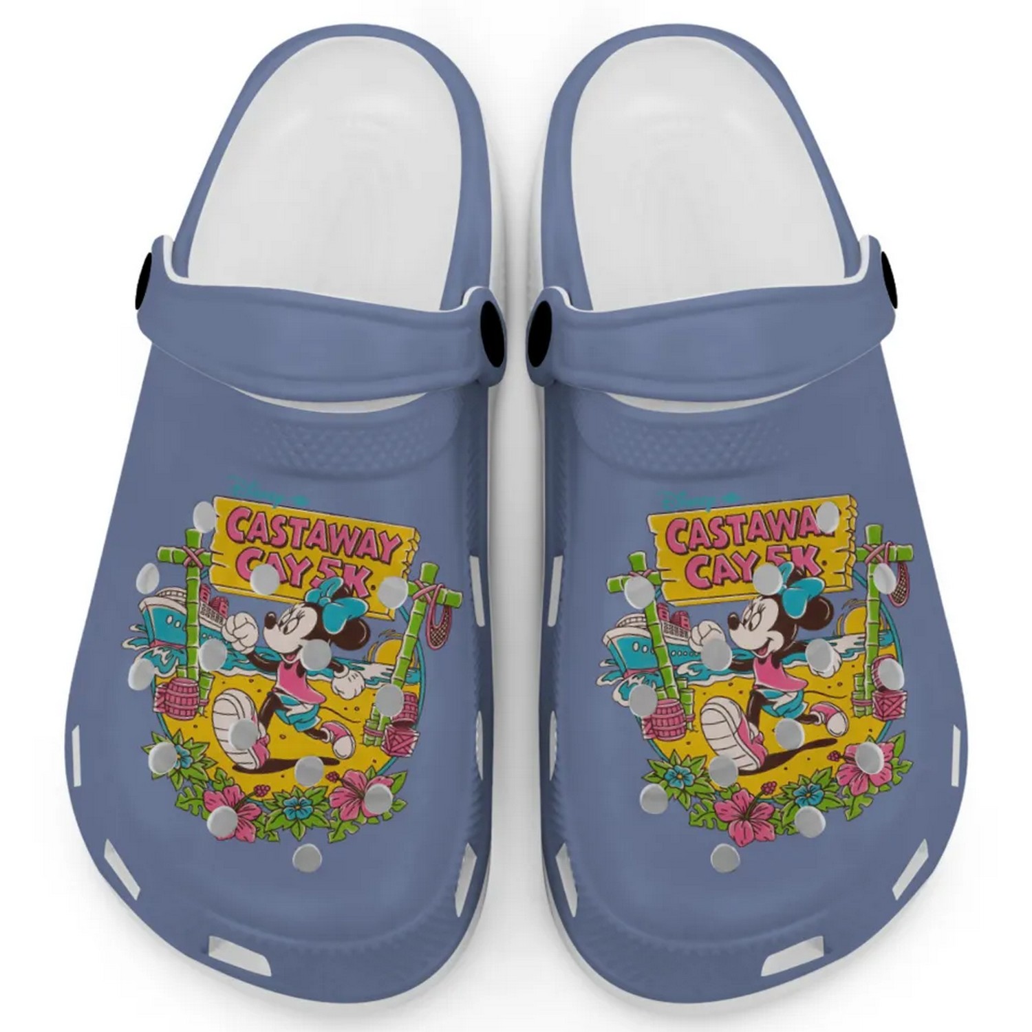 Happy Minnie Mouse Cattawat Cartoon Crocs Crocband Clogs Shoes Comfortable For Men Women and Kids