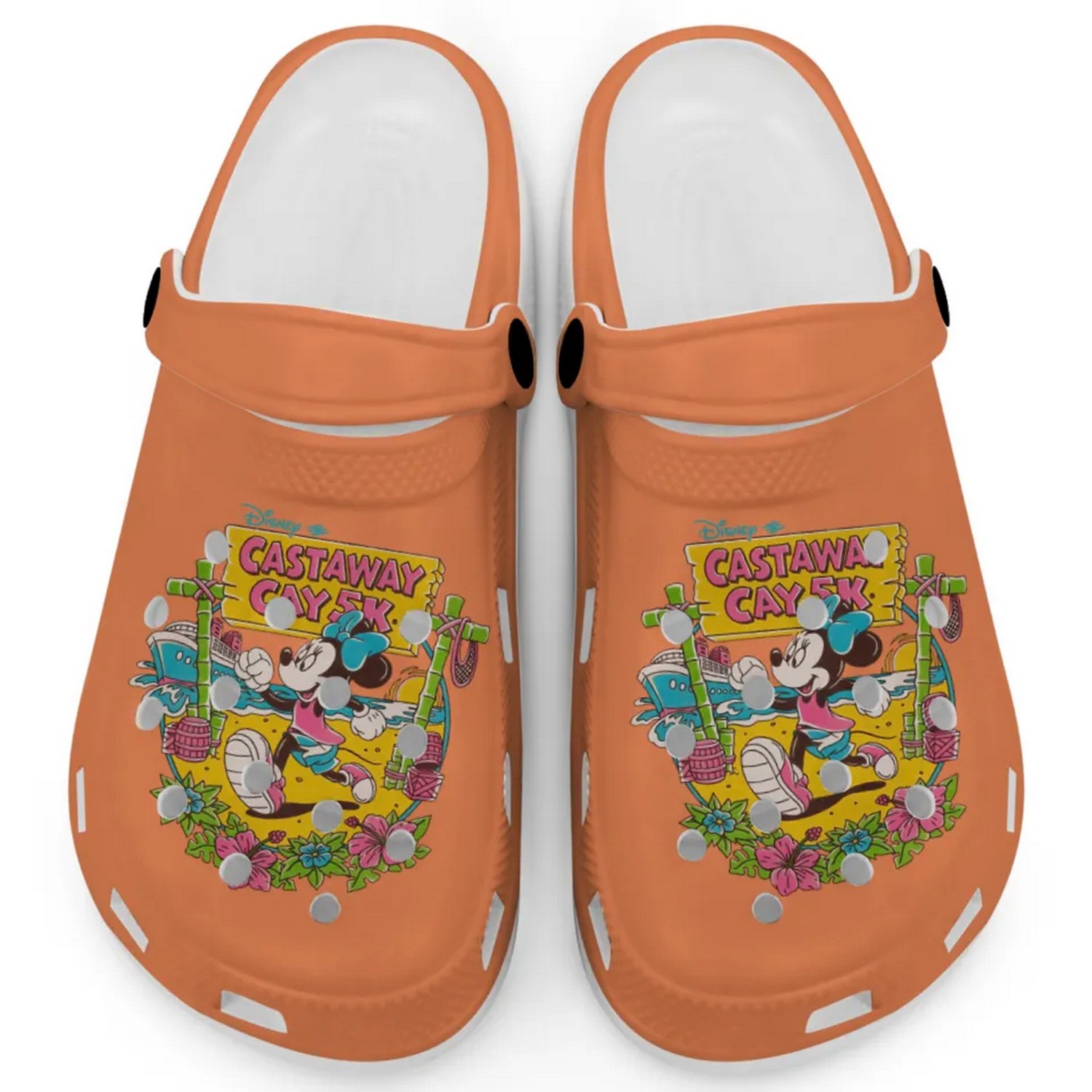 Happy Minnie Mouse Cattawat Cartoon Crocs Crocband Clogs Shoes Comfortable For Men Women and Kids