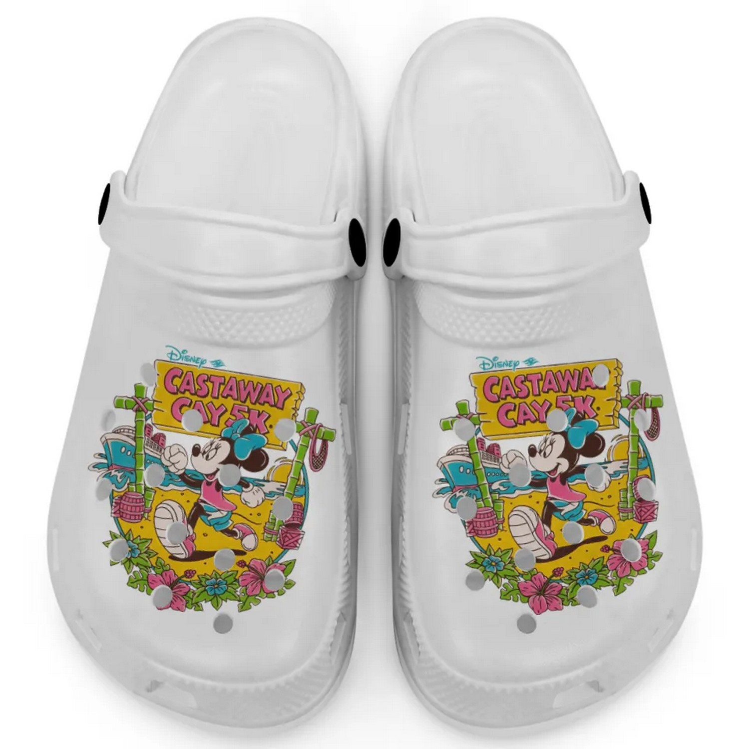 Happy Minnie Mouse Cattawat Cartoon Crocs Crocband Clogs Shoes Comfortable For Men Women and Kids