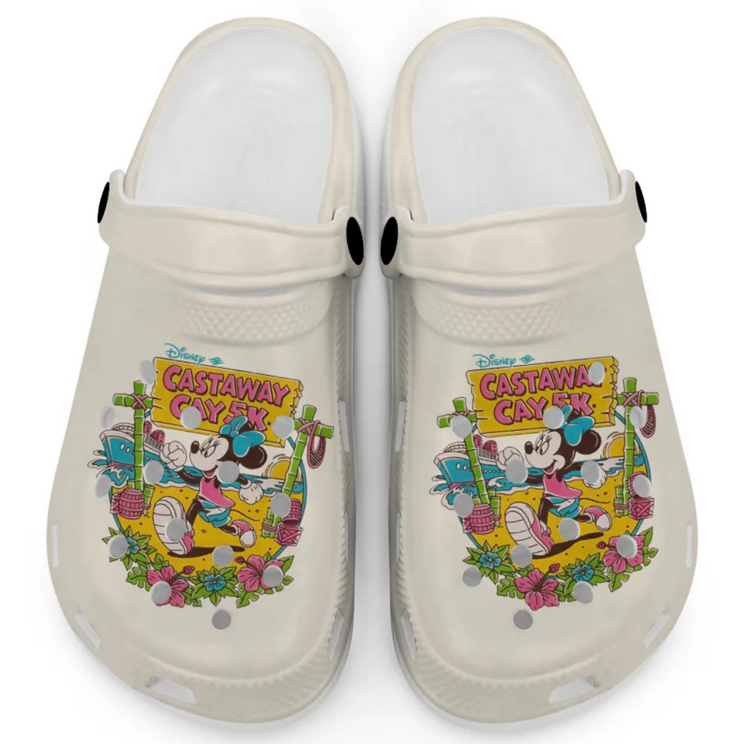 Happy Minnie Mouse Cattawat Cartoon Crocs Crocband Clogs Shoes Comfortable For Men Women and Kids