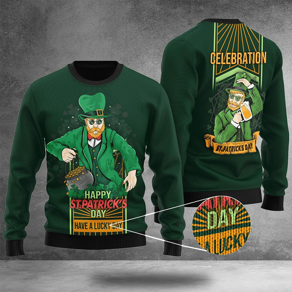 Happy St Patrick's Day Have A Lucky Day Hawaiian Shirt Gift Ideas For Him