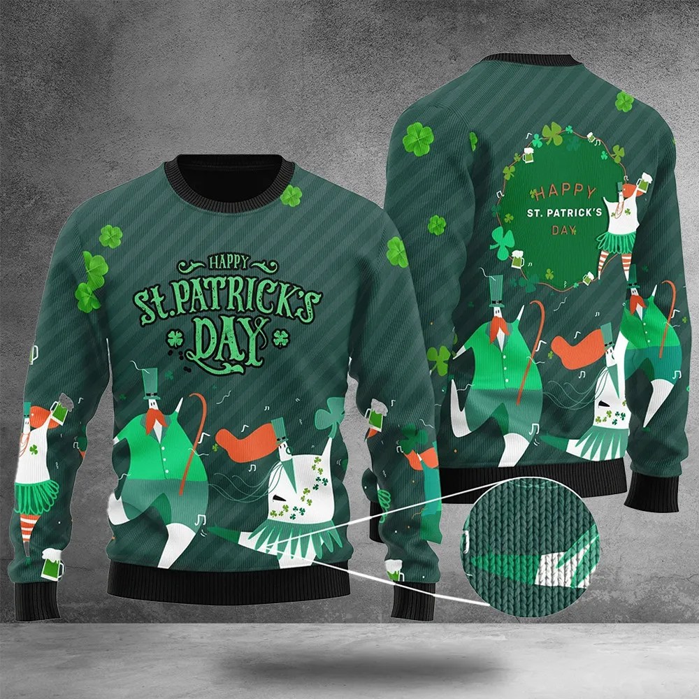 Happy St Patrick's Day Irish Sweater Funny Holiday Sweater Gift For Husband