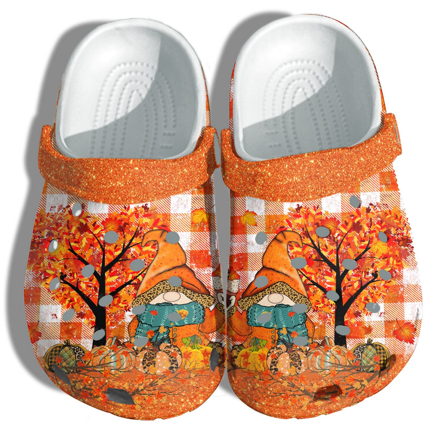Happy Thanksgiving Gnome Autumn Party Fall Crocs Crocband Clogs Shoes Comfortable For Men Women and Kids