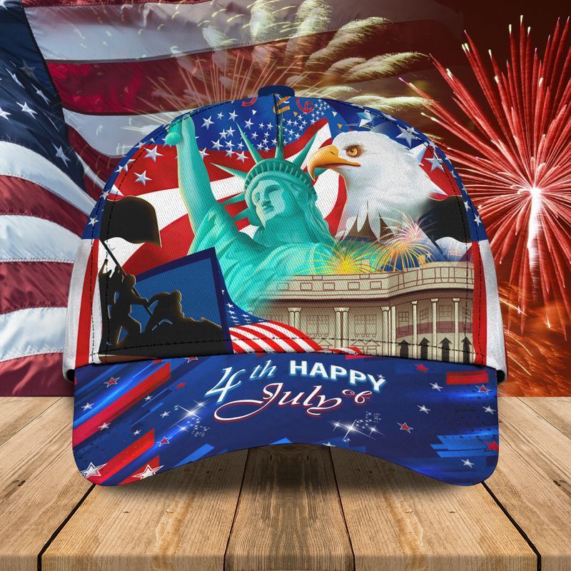 Happy Usa Independence Day Trucker Hats Custom Hats Gifts For Men & Women