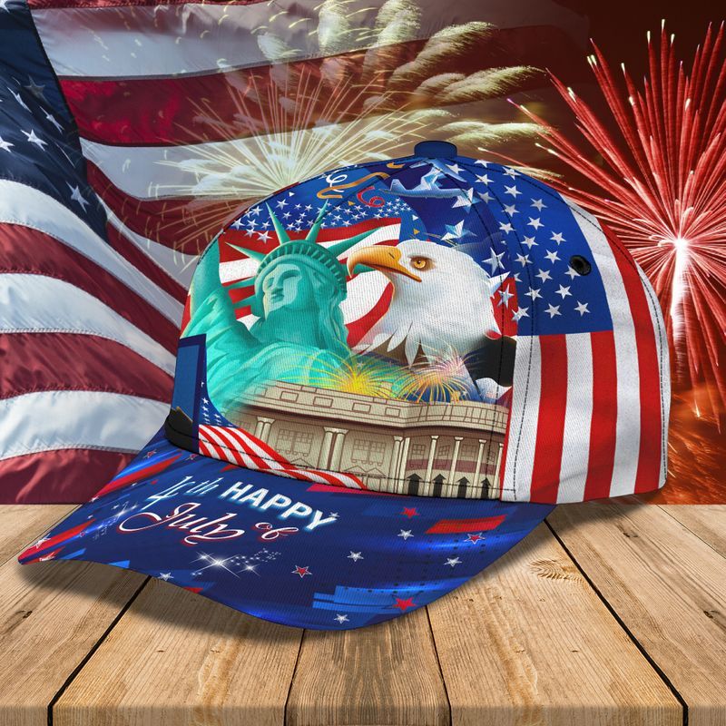 Happy Usa Independence Day Trucker Hats Custom Hats Gifts For Men & Women