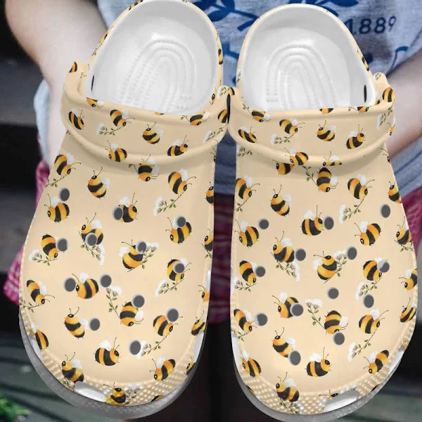 Hard-Working Bee Crocs Crocband Clogs Shoes Comfortable For Men Women and Kids