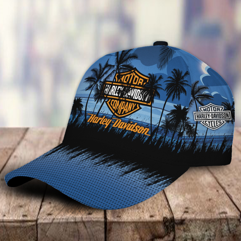 Harley Davidson 3D Classic Cap Hawaiian Tropical Car Motor Brand Hats Trucker Hats Custom Hats Gifts For Men & Women