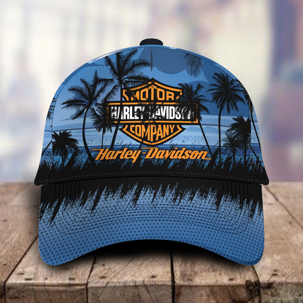 Harley Davidson 3D Classic Cap Hawaiian Tropical Car Motor Brand Hats Trucker Hats Custom Hats Gifts For Men & Women