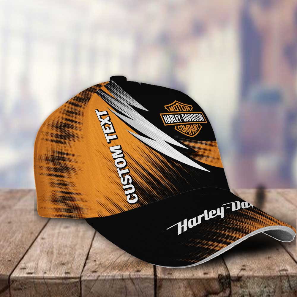 Harley Davidson Personalized Name 3D Classic Cap Hat Gift for Men Women Trucker Hats Custom Hats Gifts For Men & Women