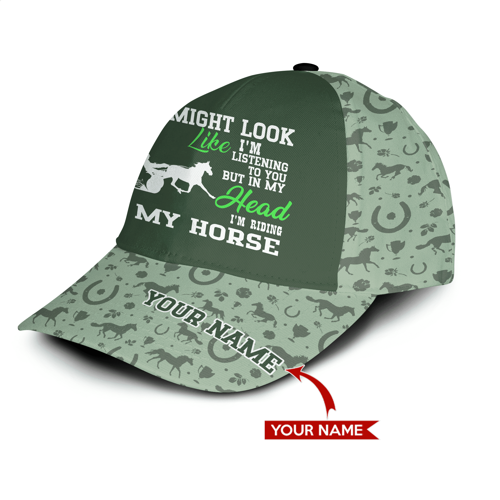 Harness Racing - I'm Riding My Horse PERSONALIZED Hat Classic Cap Trucker Hats Custom Hats Gifts For Men & Women