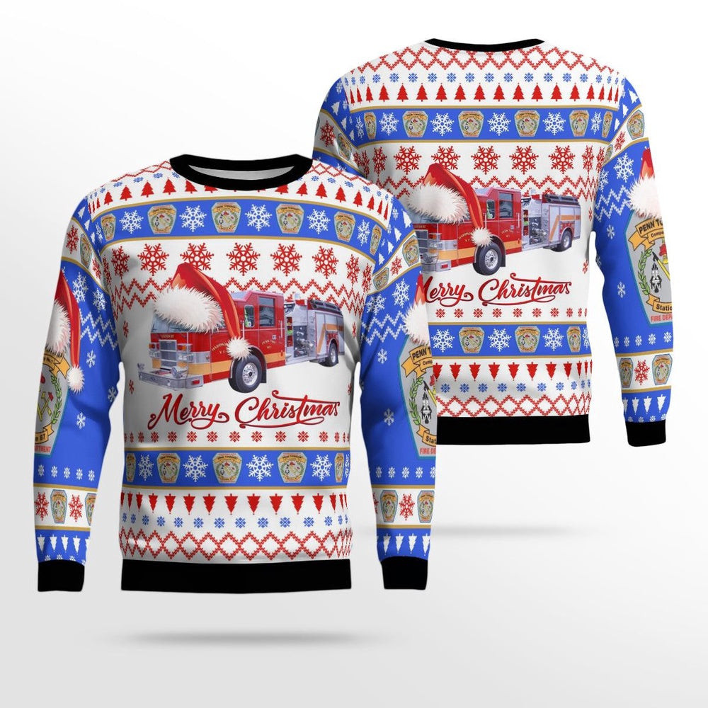 Harrison City Westmoreland County Pennsylvania Harrison City Volunteer Fire Department Christmas Ugly Sweater Xmas Unisex Sweater Christmas Gifts For Men Women