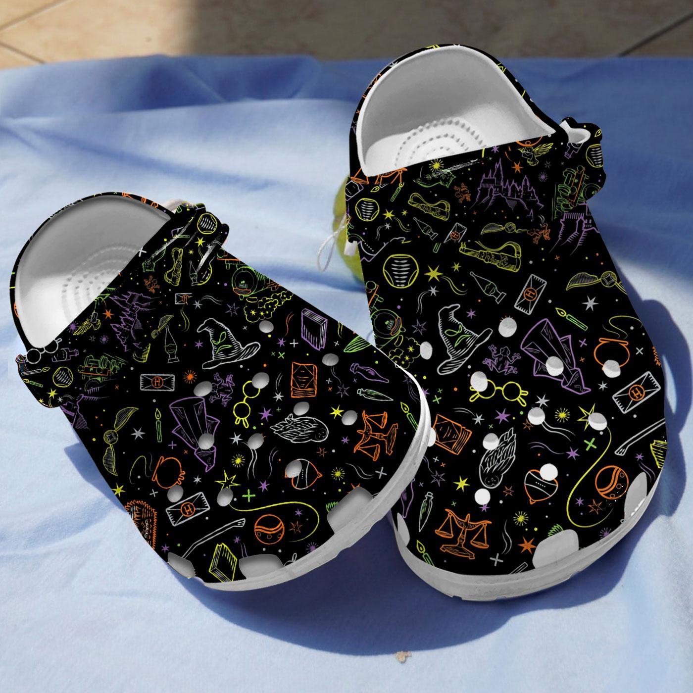 Harry Potter Halloween Movie Crocs Crocband Clogs Shoes Comfortable For Men Women and Kids