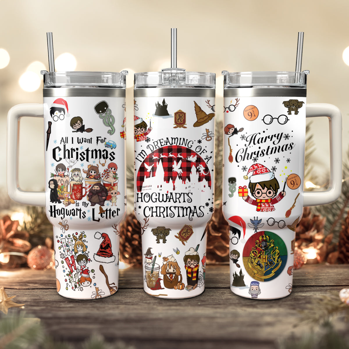 Harry Potter Movies Christmas Custom Stanley Cup 40 oz 30 oz Tumbler With HandleTVC2301431
