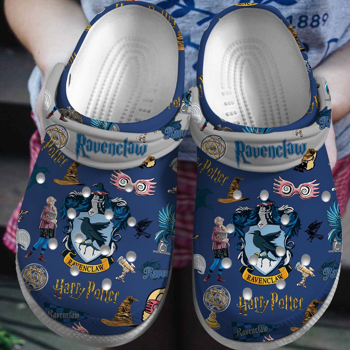 Harry Potter Ravenclaw Movie Crocs Crocband Clogs Shoes Comfortable For Men Women and Kids