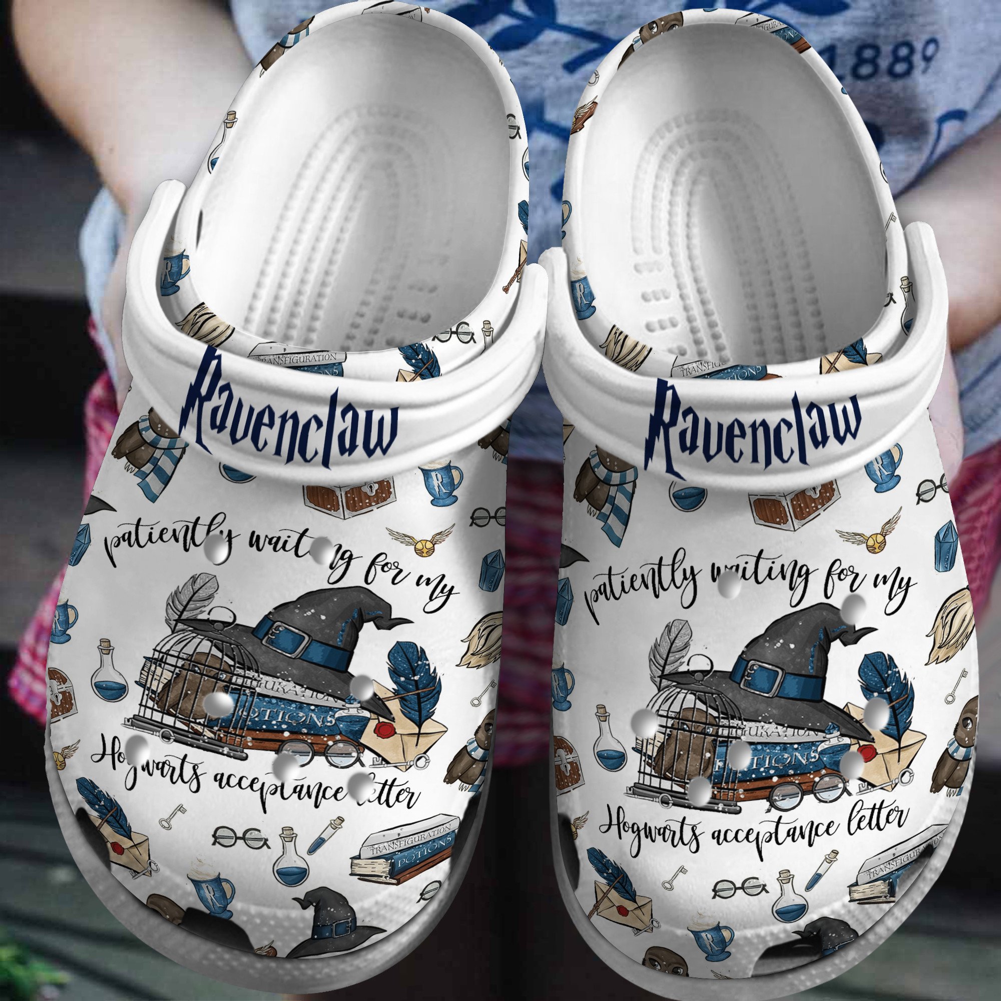 Harry Potter Ravenclaw Movie Crocs Crocband Clogs Shoes Comfortable For Men Women and Kids