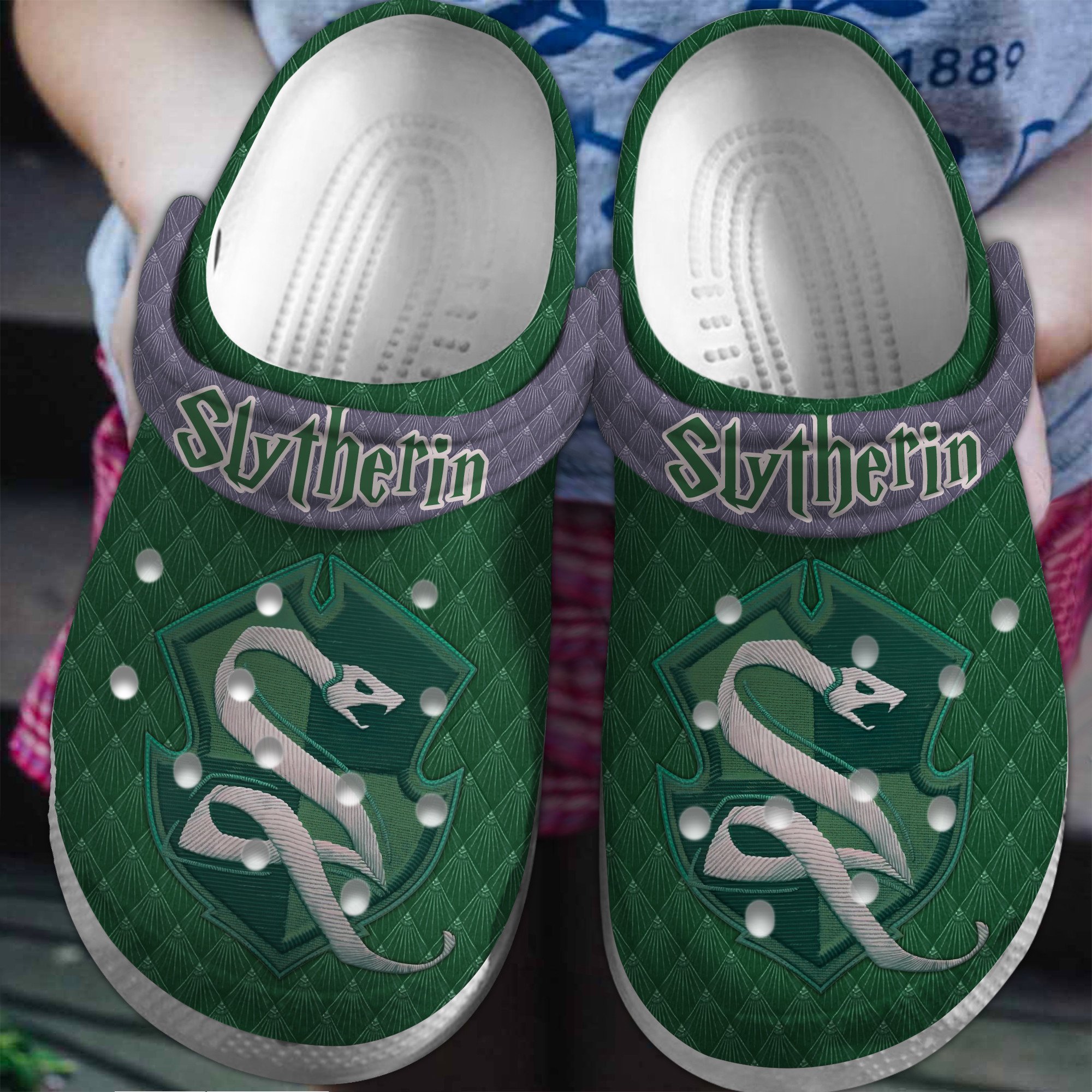 Harry Potter Slytherin Movie Crocs Crocband Clogs Shoes Comfortable For Men Women and Kids