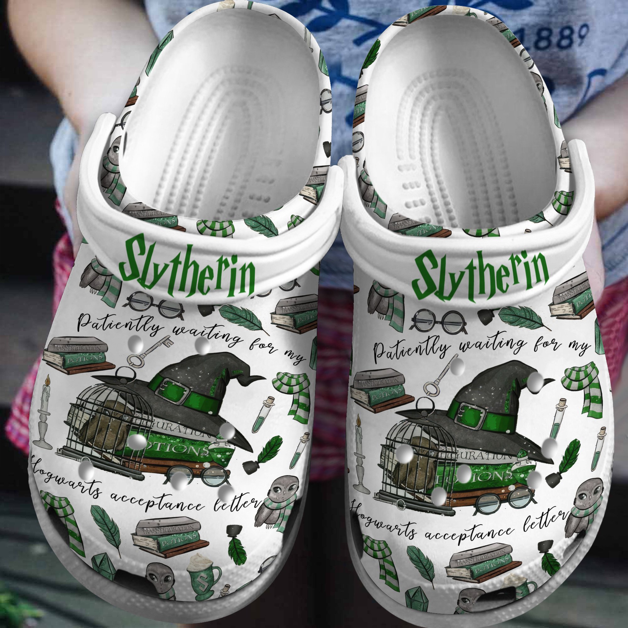 Harry Potter Slytherin Movie Crocs Crocband Clogs Shoes Comfortable For Men Women and Kids