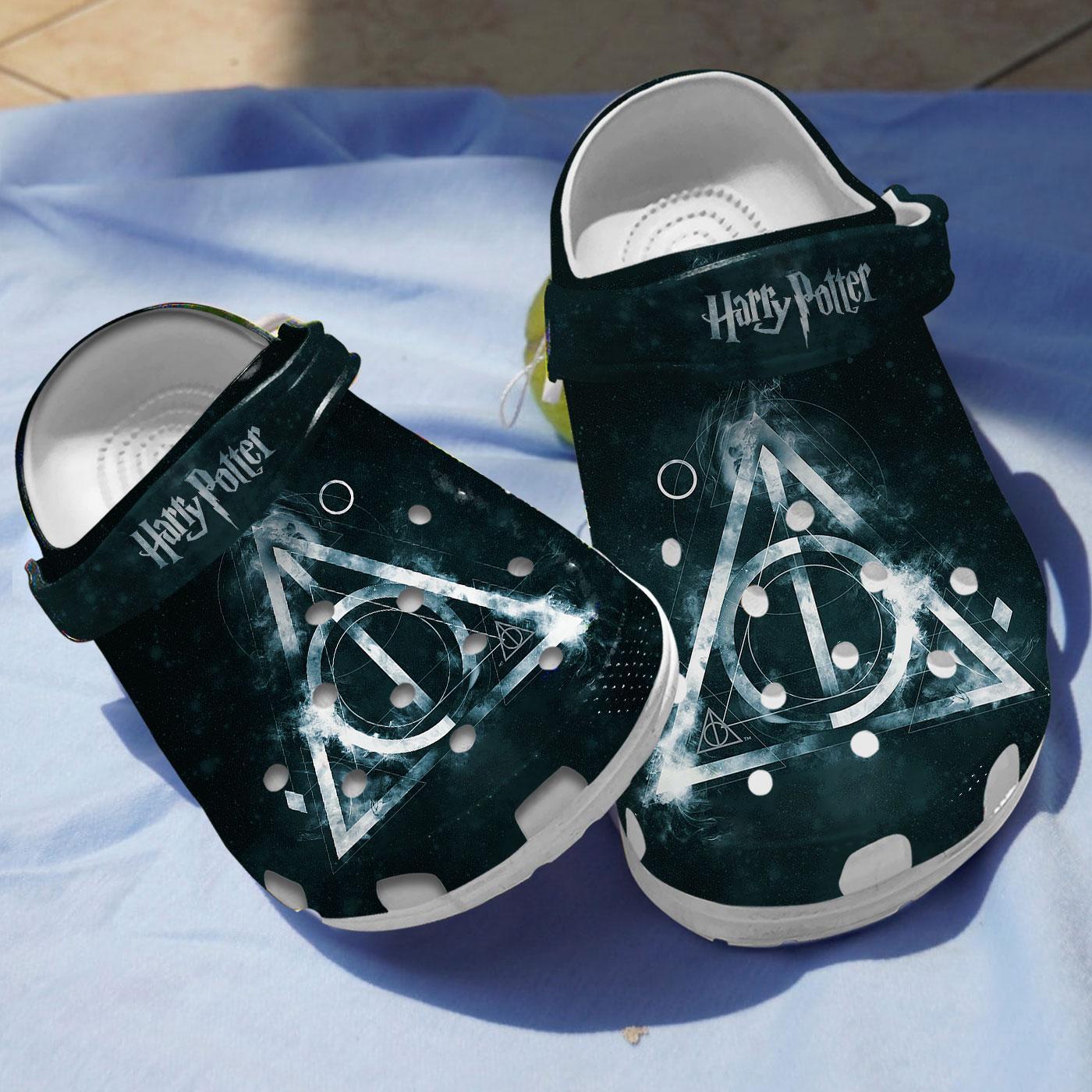 Harry Potter The Deathly Hallows Movie Crocs Crocband Clogs Shoes Comfortable For Men Women and Kids