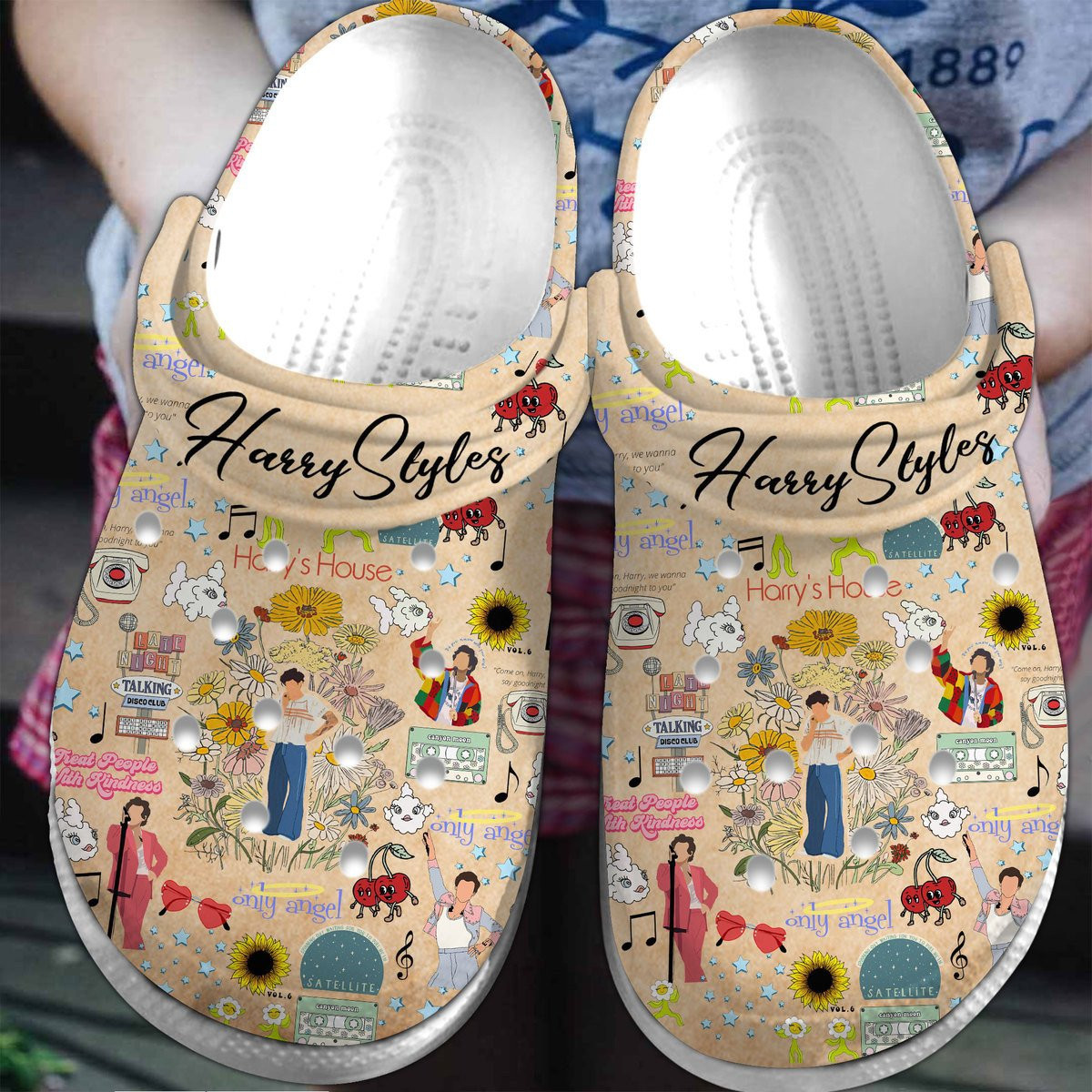 Harry Styles Music Crocs Crocband Clogs Shoes Comfortable For Men Women and Kids