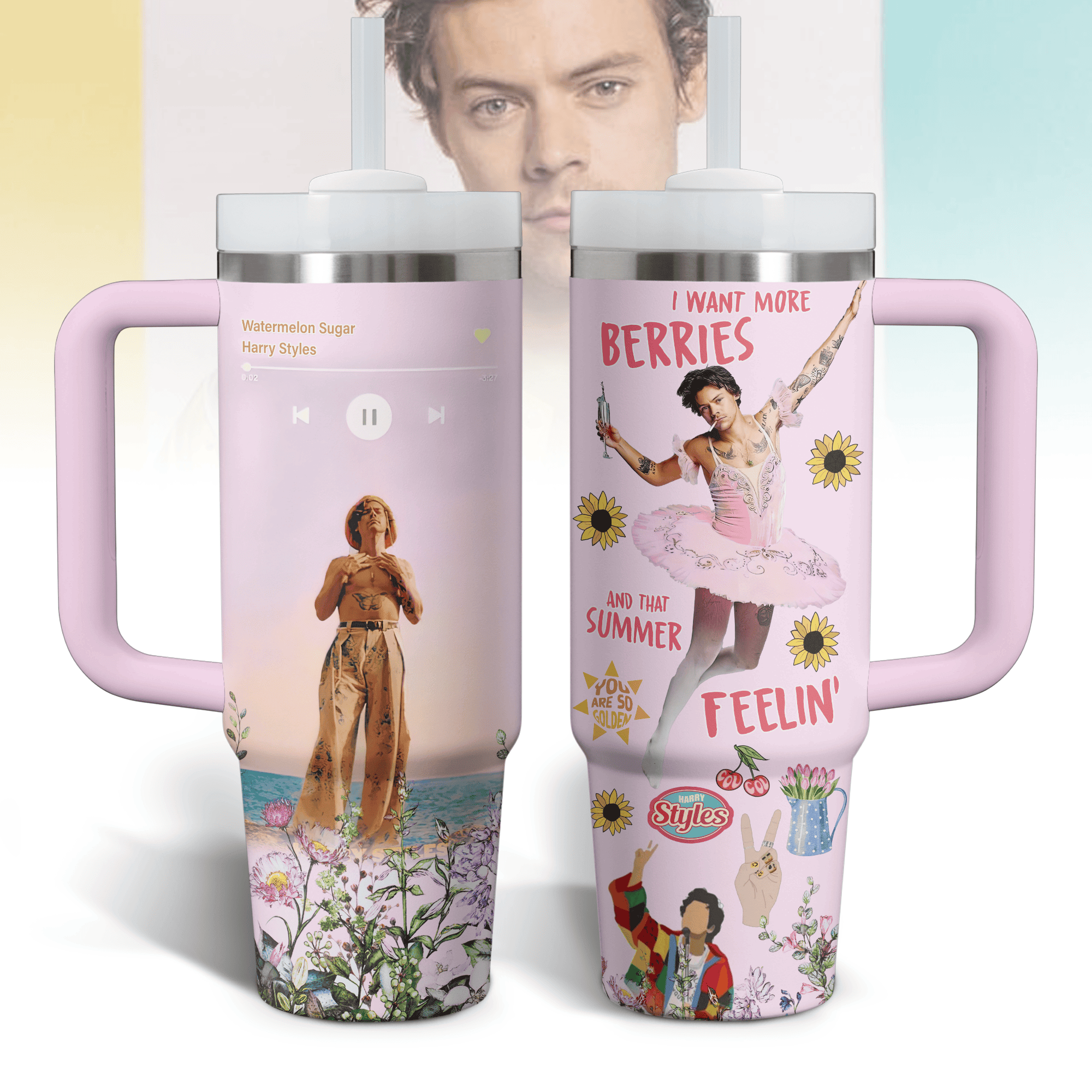 Harry Styles Music Custom Stanley Cup 40 oz 30 oz Tumbler With HandleTVC2301798