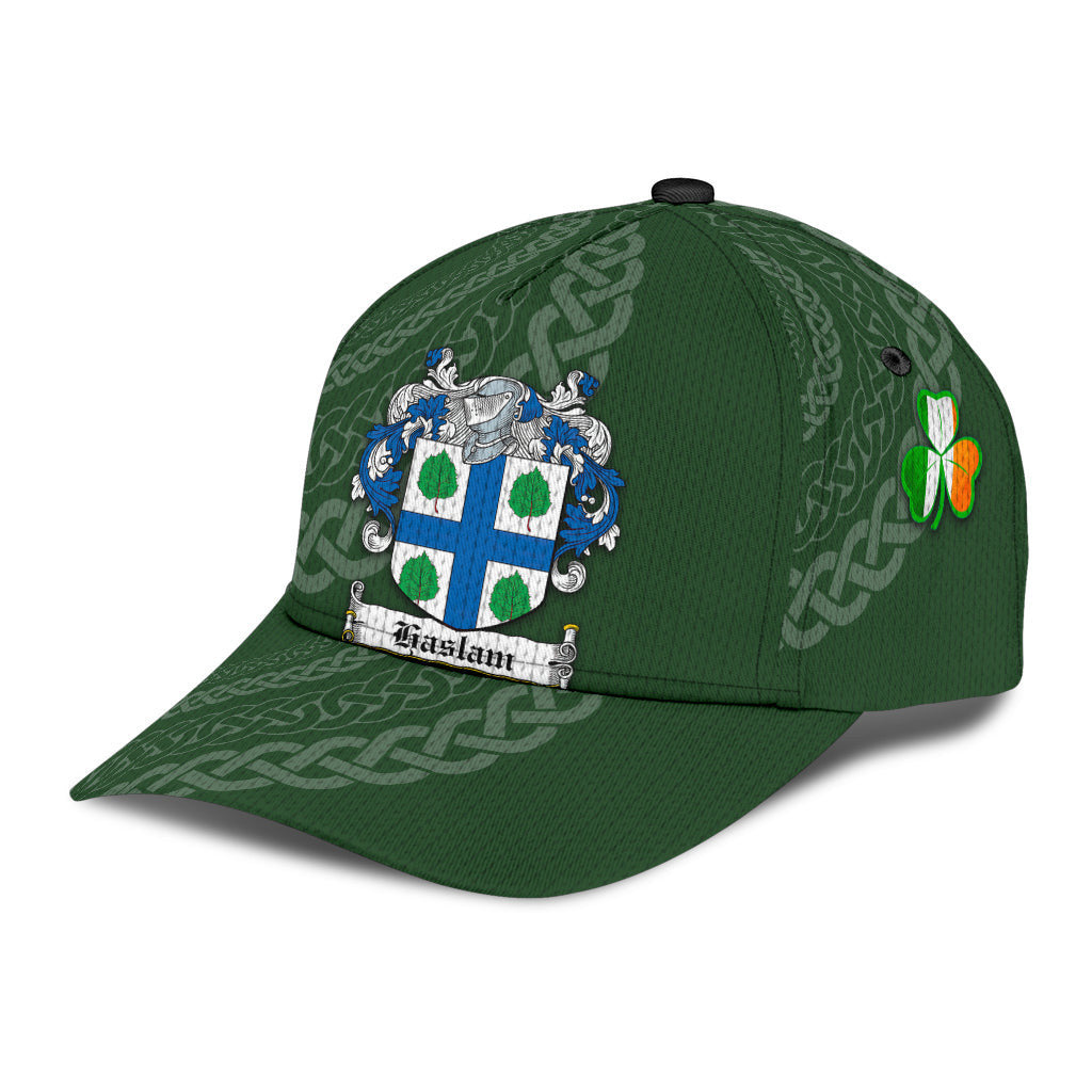 Haslam Coat Of Arms - Irish Family Crest St Patrick's Day Hat Classic Cap Trucker Hats Custom Hats Gifts For Men & Women
