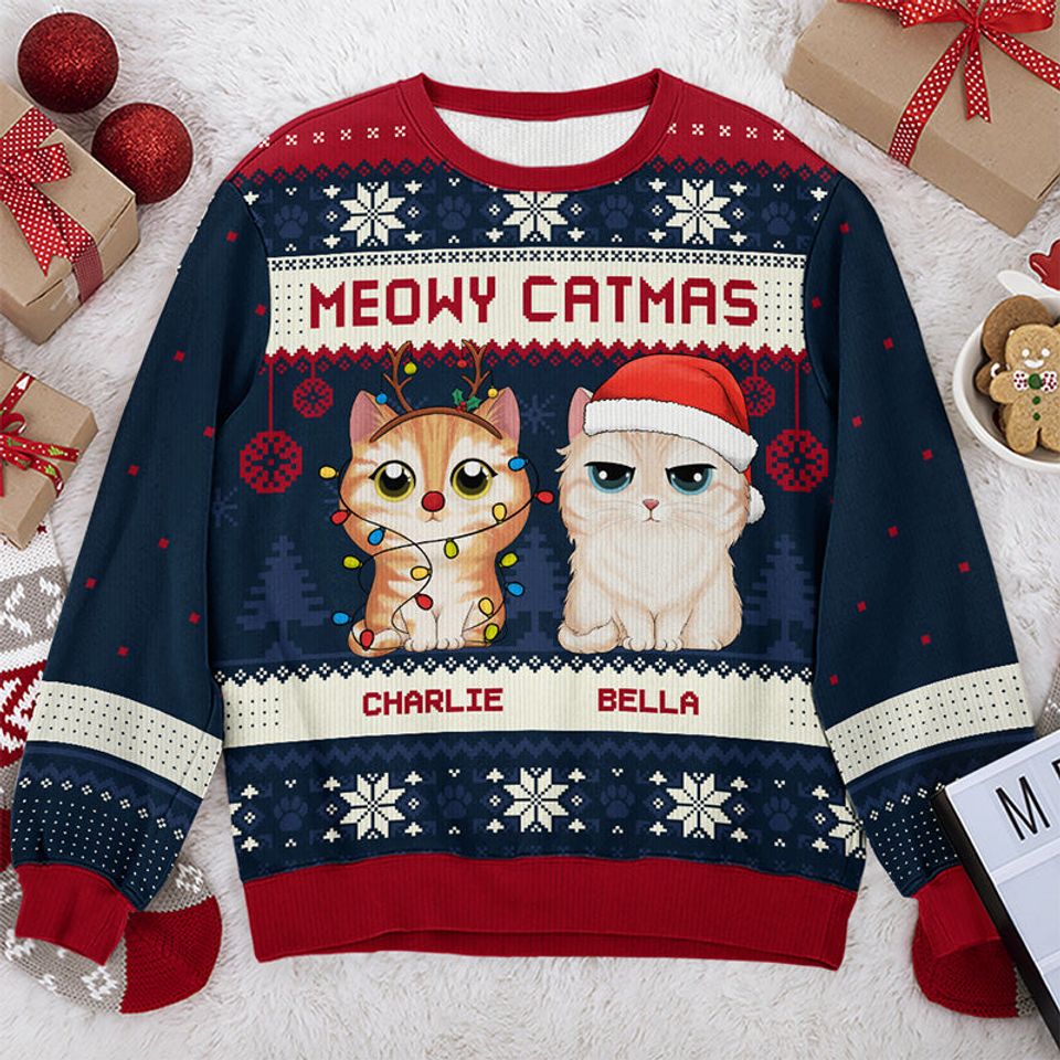 Have A Clawsome Catmas - Cat Personalized Sweatshirt - Gift For Pet Owners, Pet Lovers