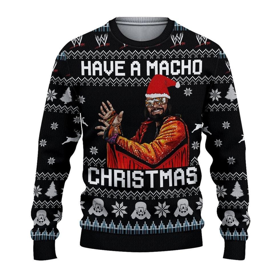 Have A Macho Christmas Ugly Sweater, Macho Man Randy Savage Sweatshirt, Vintage Xmas Gift - Image 2
