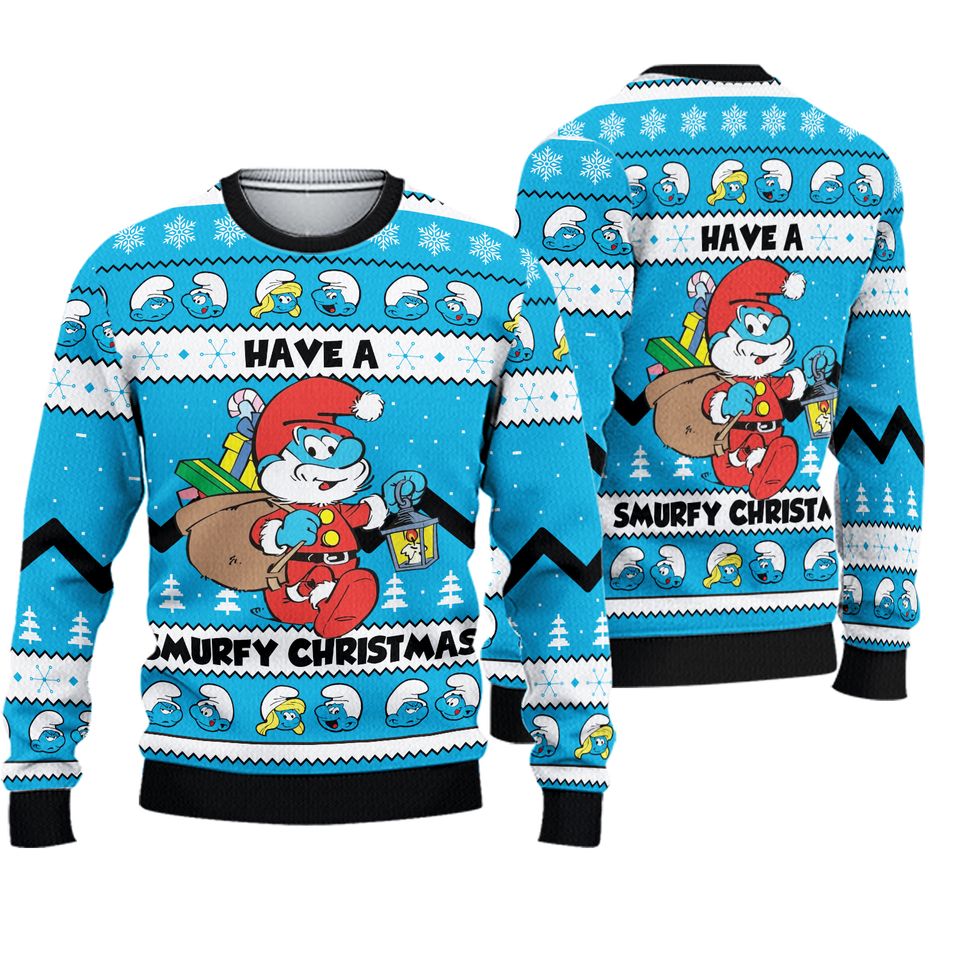 Have a Smurfy Christmas Smuurfs Ugly Christmas Sweater