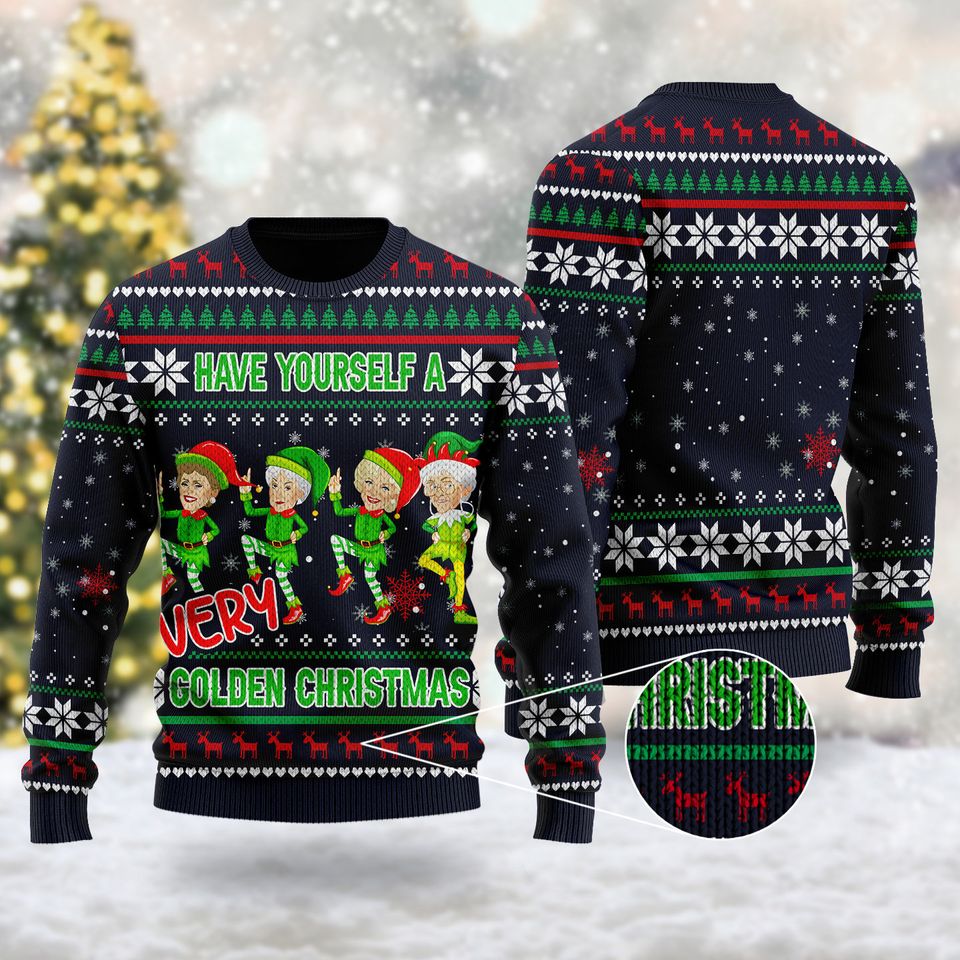 Have Yourself A Very Golden Christmas 3D Shirt, Funny Movie Ugly Christmas Sweater