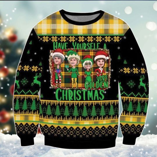 Have Yourself A Very Golden Christmas Ugly Sweater, Stay Golden TV Show 3D Sweater, Christmas Gift - Image 2