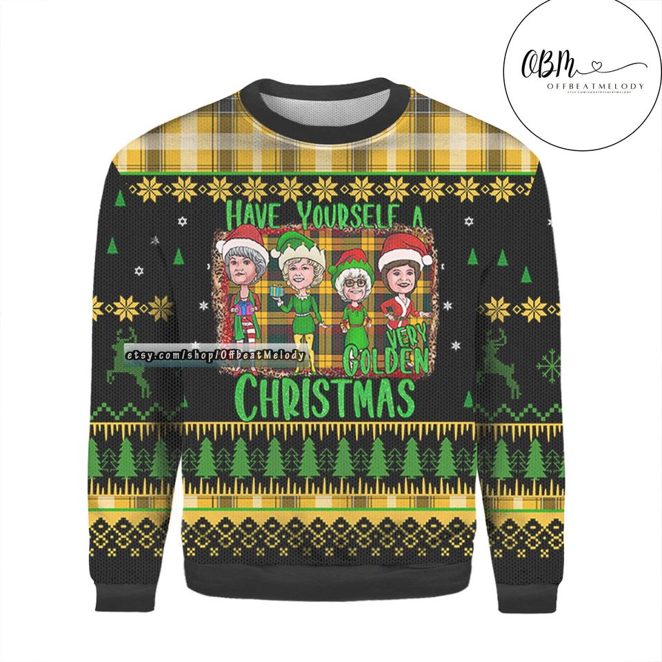 Have Yourself A Very Golden Ugly Christmas Sweater