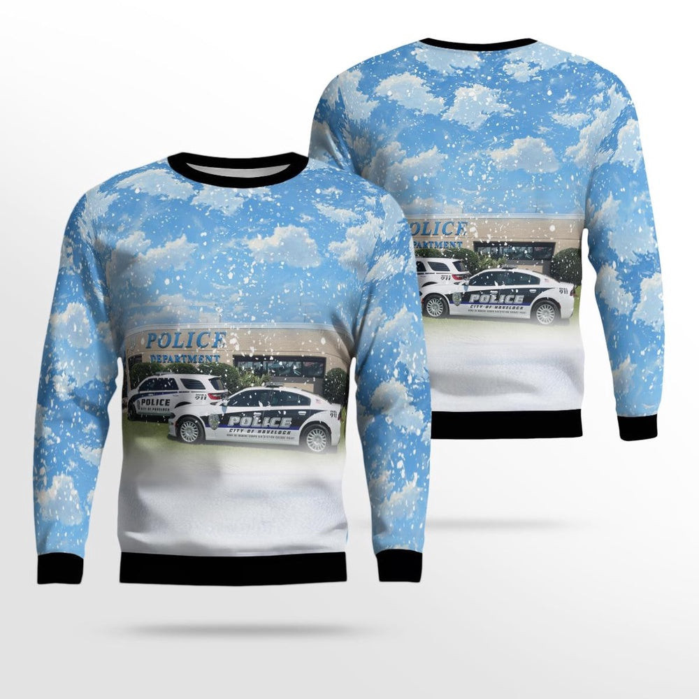 Havelock North Carolina Havelock Police Department AOP Ugly Sweater Xmas Unisex Sweater Christmas Gifts For Men Women