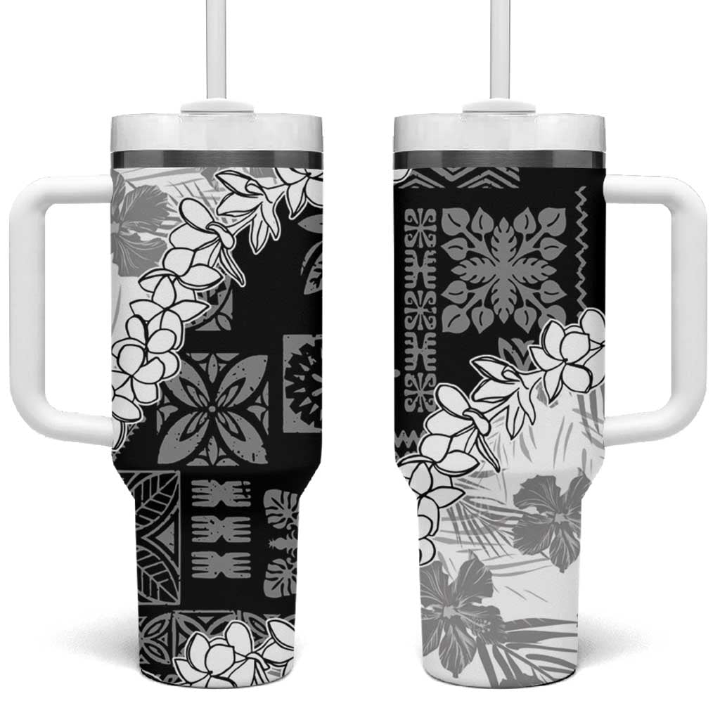 Hawaii Aloha White Quilt Patch Work Mix Plumeria Lei Custom Stanley Cup 40 oz 30 oz Tumbler With HandleTVC2301357