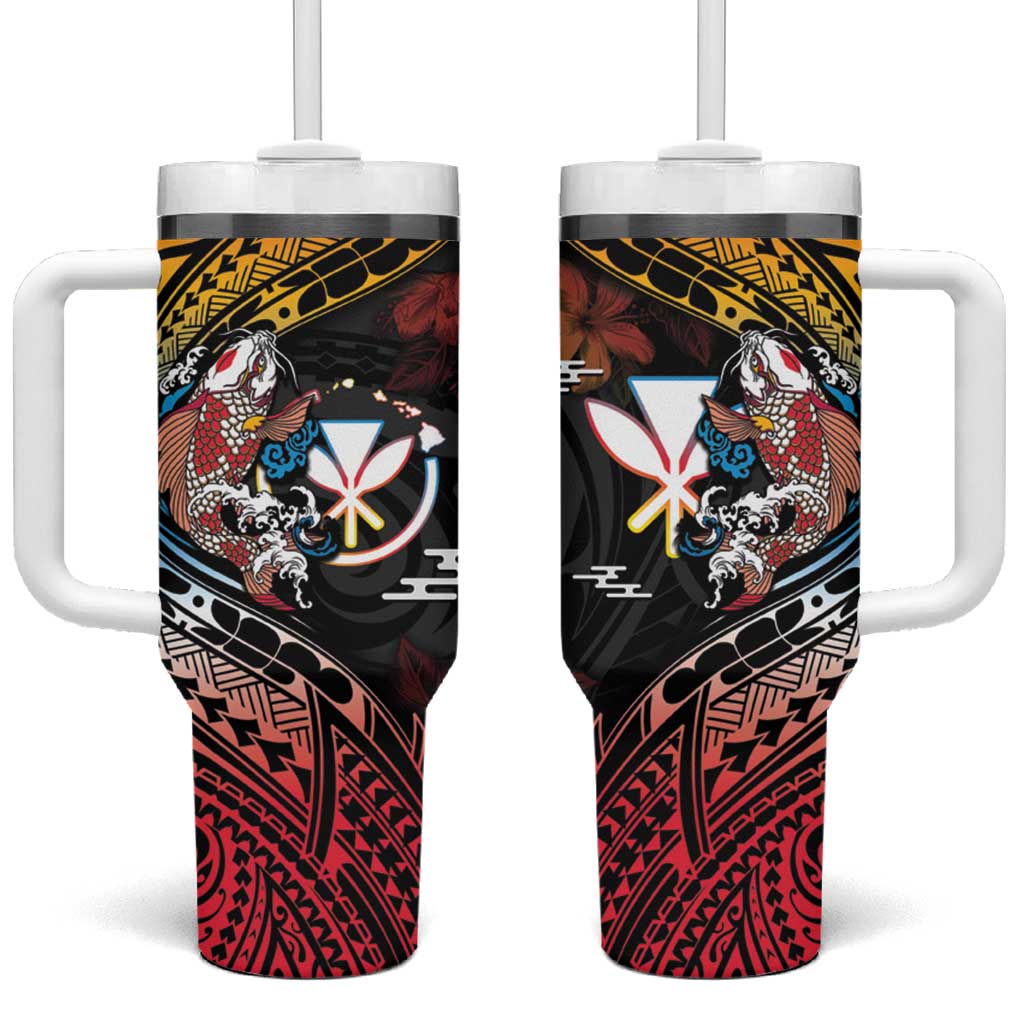 Hawaii And Japan Koi Fish With Kanaka Maoli Custom Stanley Cup 40 oz 30 oz Tumbler With HandleTVC2301402