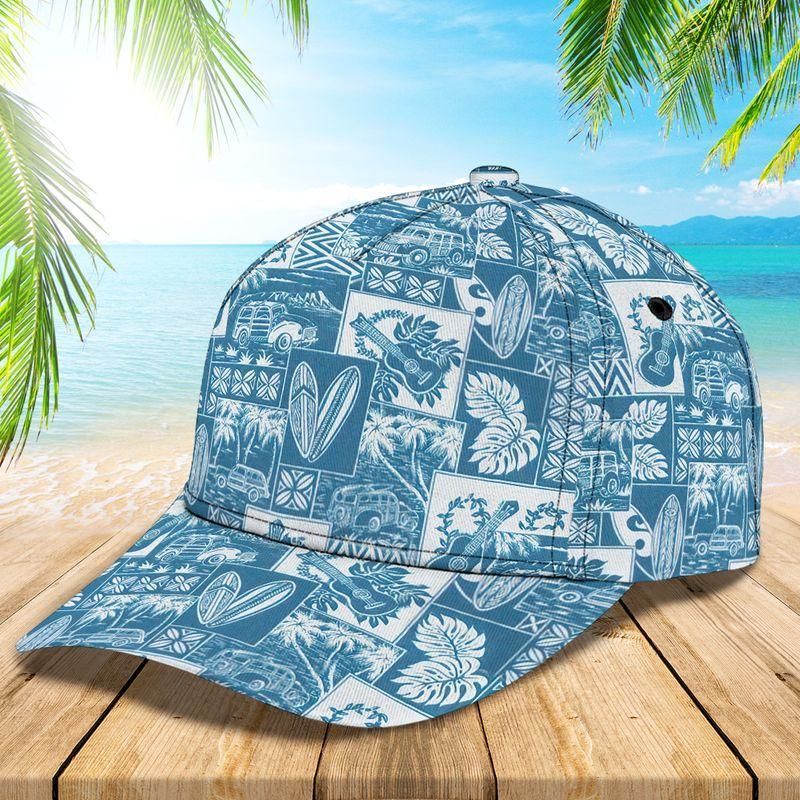 Hawaii Beach Blue Classic Cap Baseball Cap Trucker Hats Custom Hats Gifts For Men & Women