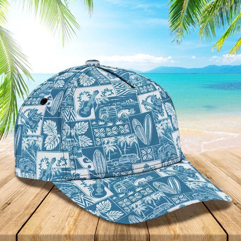 Hawaii Beach Blue Classic Cap Baseball Cap Trucker Hats Custom Hats Gifts For Men & Women