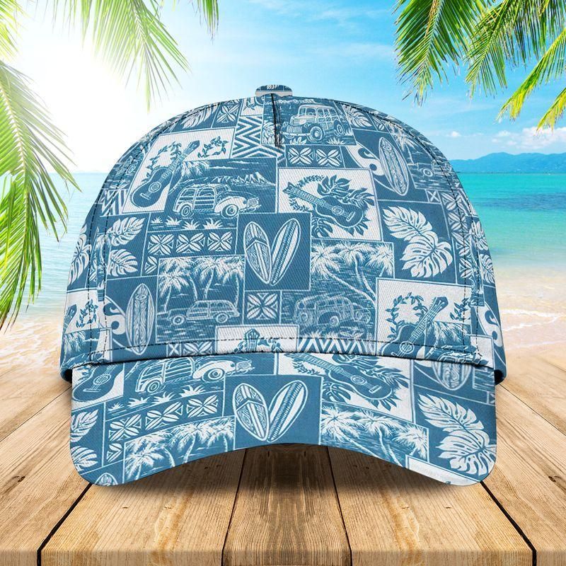 Hawaii Beach Blue Classic Cap Baseball Cap Trucker Hats Custom Hats Gifts For Men & Women