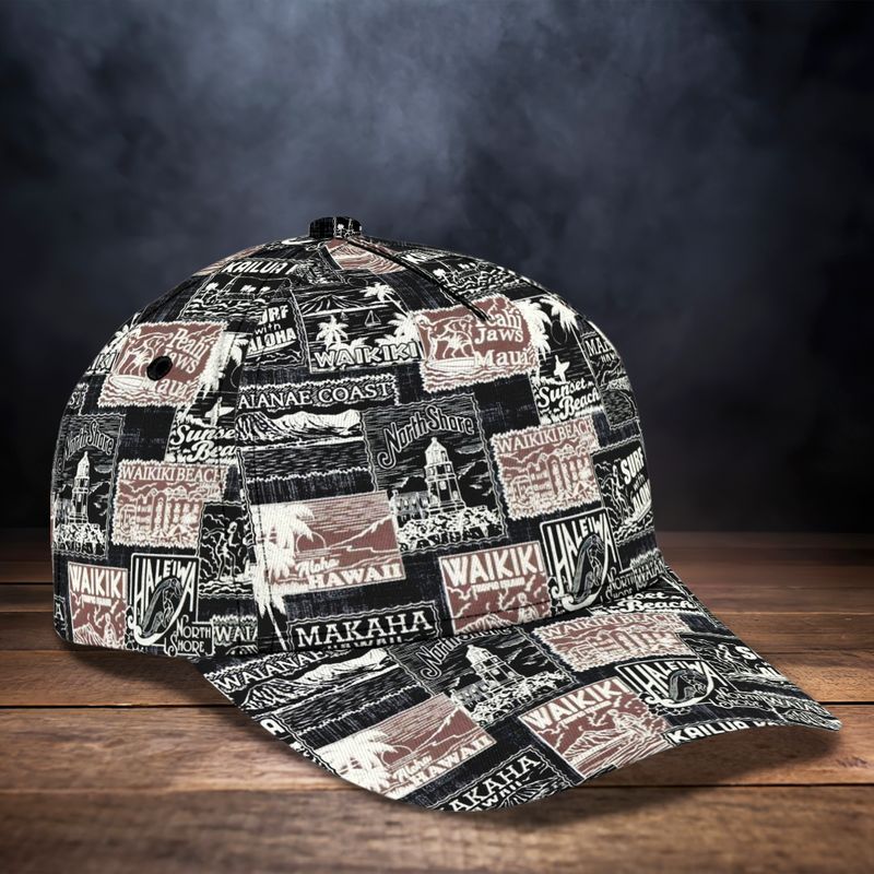 Hawaii Beach Stamps Cool Trending Classic Cap Baseball Cap Trucker Hats Custom Hats Gifts For Men & Women