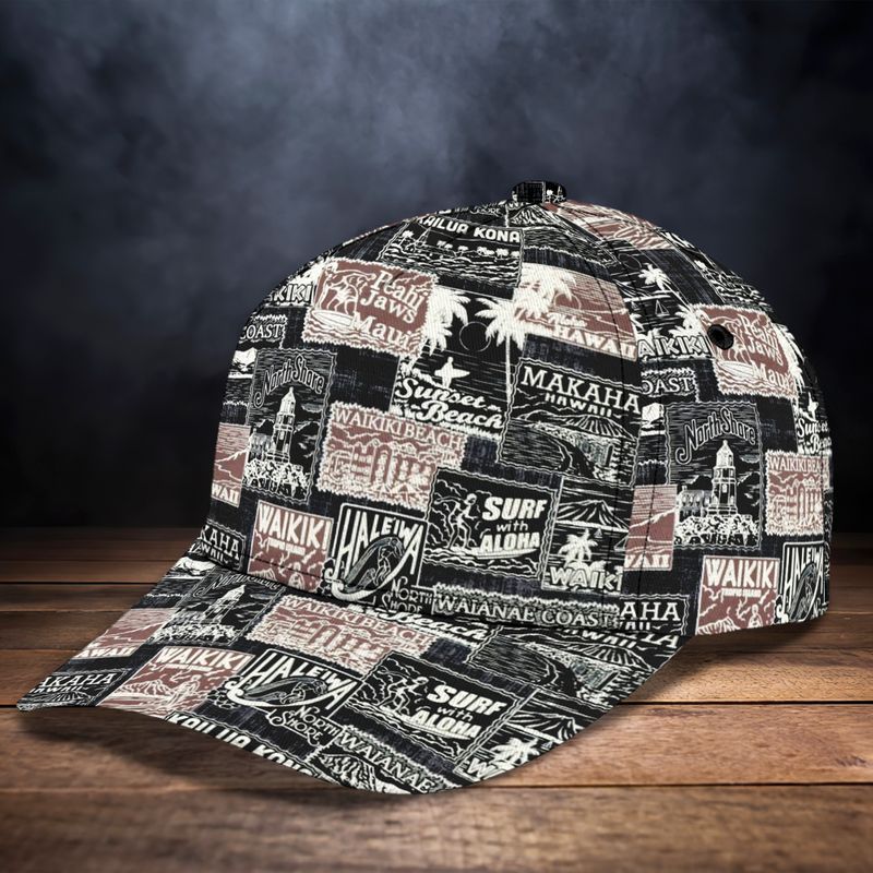 Hawaii Beach Stamps Cool Trending Classic Cap Baseball Cap Trucker Hats Custom Hats Gifts For Men & Women