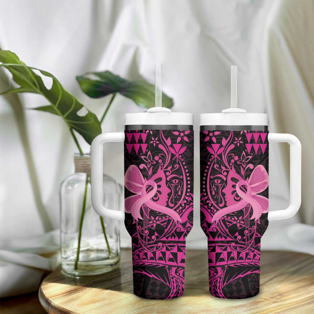 Hawaii Breast Cancer Girl Floral Kakau Custom Stanley Cup 40 oz 30 oz Tumbler With HandleTVC2301386 - Image 9