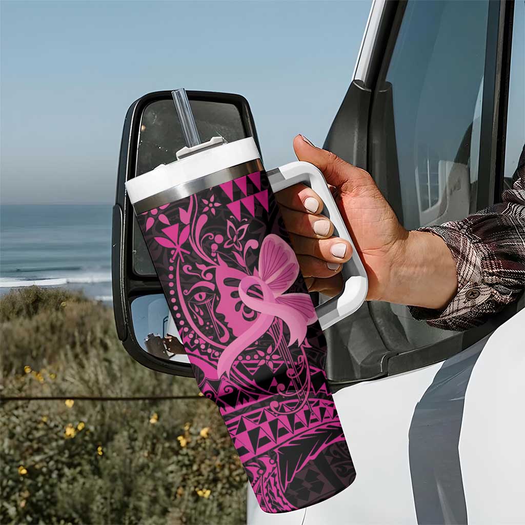 Hawaii Breast Cancer Girl Floral Kakau Custom Stanley Cup 40 oz 30 oz Tumbler With HandleTVC2301386 - Image 7