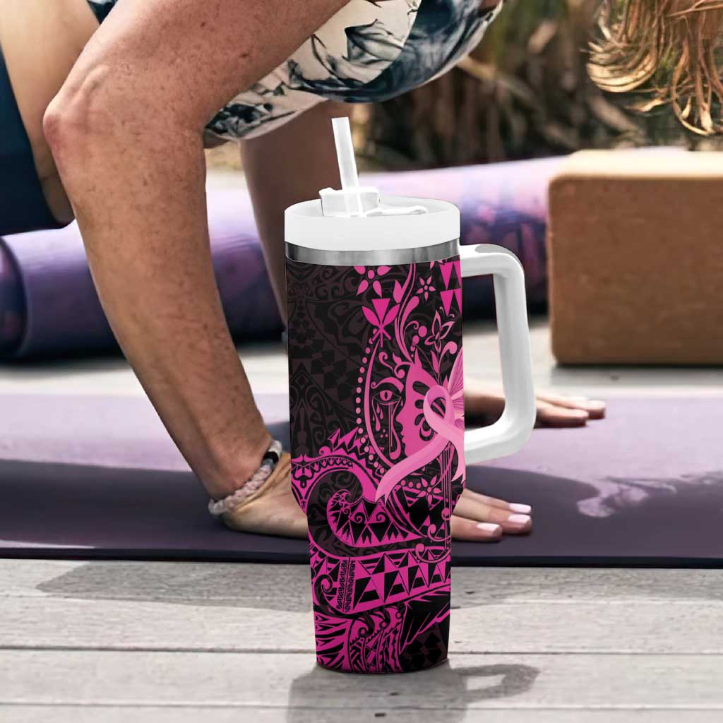 Hawaii Breast Cancer Girl Floral Kakau Custom Stanley Cup 40 oz 30 oz Tumbler With HandleTVC2301386 - Image 6