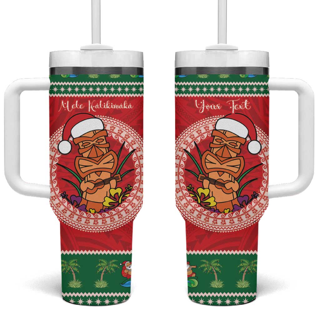 Hawaii Christmas Tiki Santa Mele Kalikimaka Custom Stanley Cup 40 oz 30 oz Tumbler With HandleTVC2301363