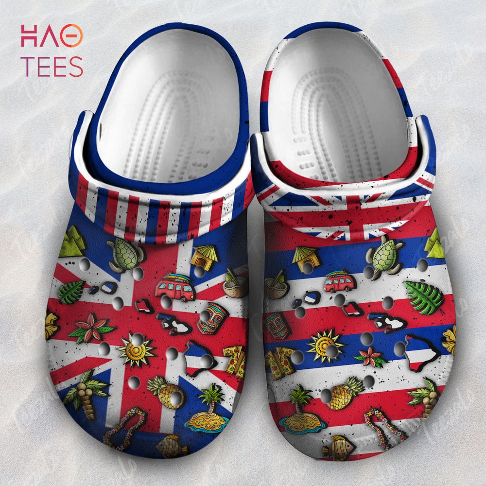 Hawaii Flag Symbol Crocs Crocband Clogs Shoes Comfortable For Men Women and Kids