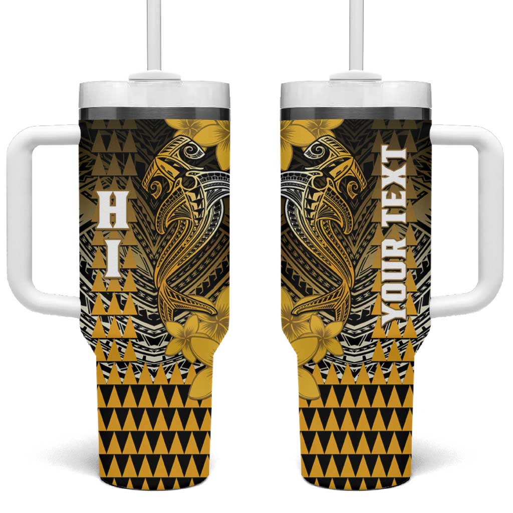 Hawaii Hammerhead Shark Kakau Polynesian Tribal Gold Custom Stanley Cup 40 oz 30 oz Tumbler With HandleTVC2301376