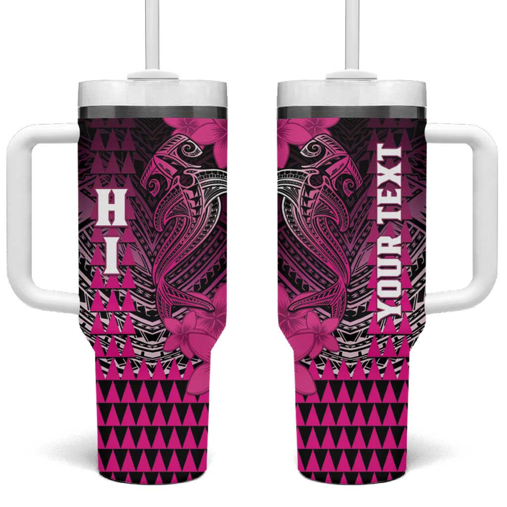 Hawaii Hammerhead Shark Kakau Polynesian Tribal Pink Custom Stanley Cup 40 oz 30 oz Tumbler With HandleTVC2301362