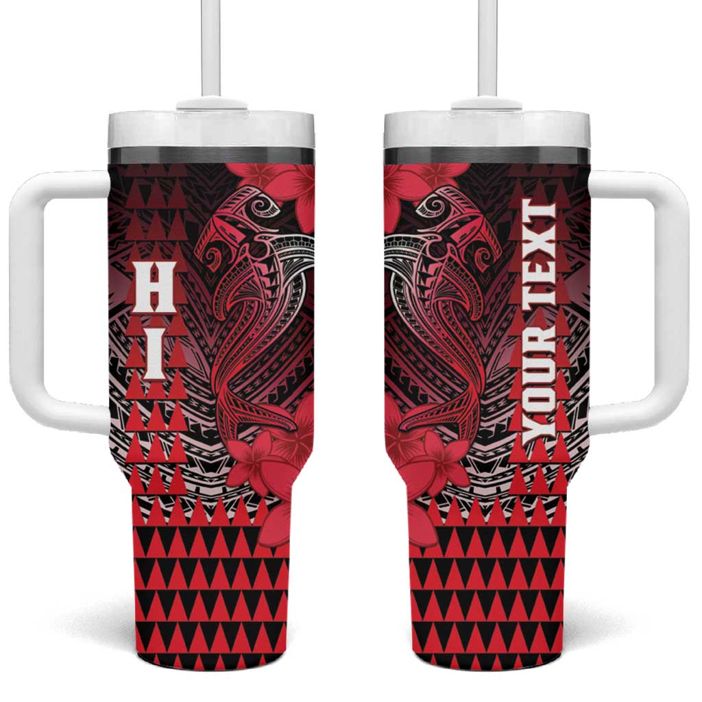 Hawaii Hammerhead Shark Kakau Polynesian Tribal Red Custom Stanley Cup 40 oz 30 oz Tumbler With HandleTVC2301364
