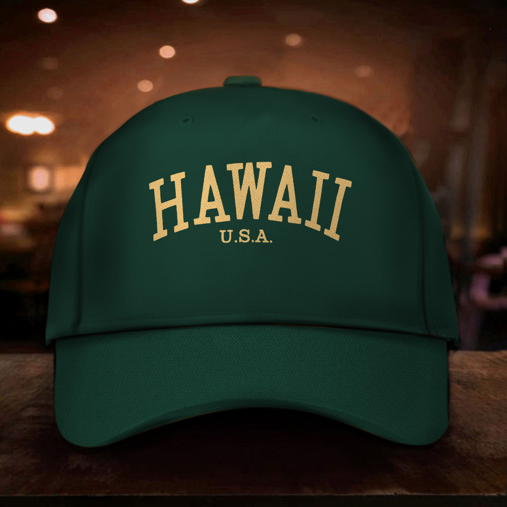 Hawaii Hat Retro Vintage Hawaii U.S.A Cap For Men Women Trucker Hats Custom Hats Gifts For Men & Women