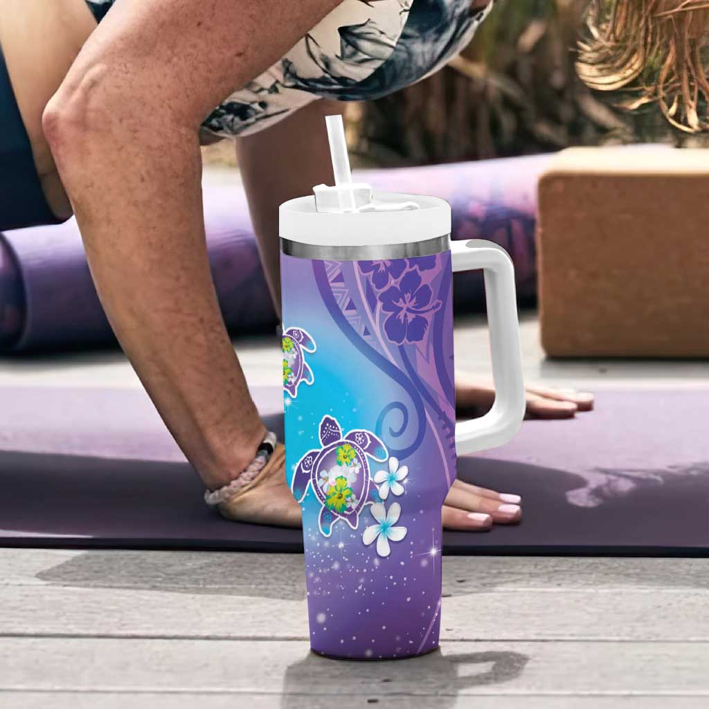 Hawaii Honu Tropical Flowers Purple Gradient Custom Stanley Cup 40 oz 30 oz Tumbler With HandleTVC2301396 - Image 6